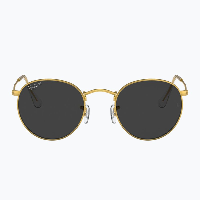 Ochelari de soare Ray-Ban Round Metal gold/black polarized 2