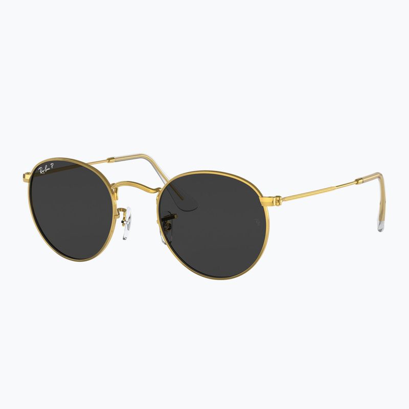 Ochelari de soare Ray-Ban Round Metal gold/black polarized 4