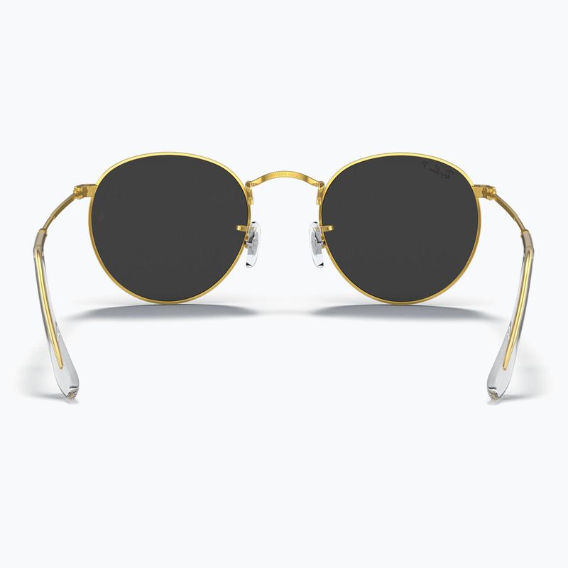 Ochelari de soare Ray-Ban Round Metal gold/black polarized 5
