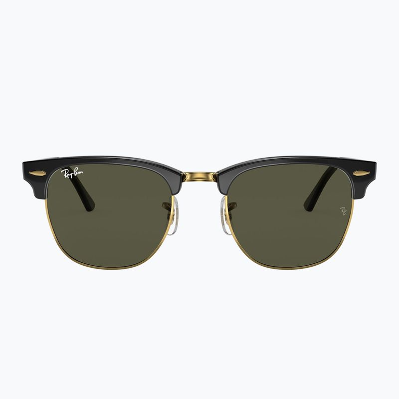 Ochelari de soare Ray-Ban Clubmaster Classic black/gold/green g-15 2