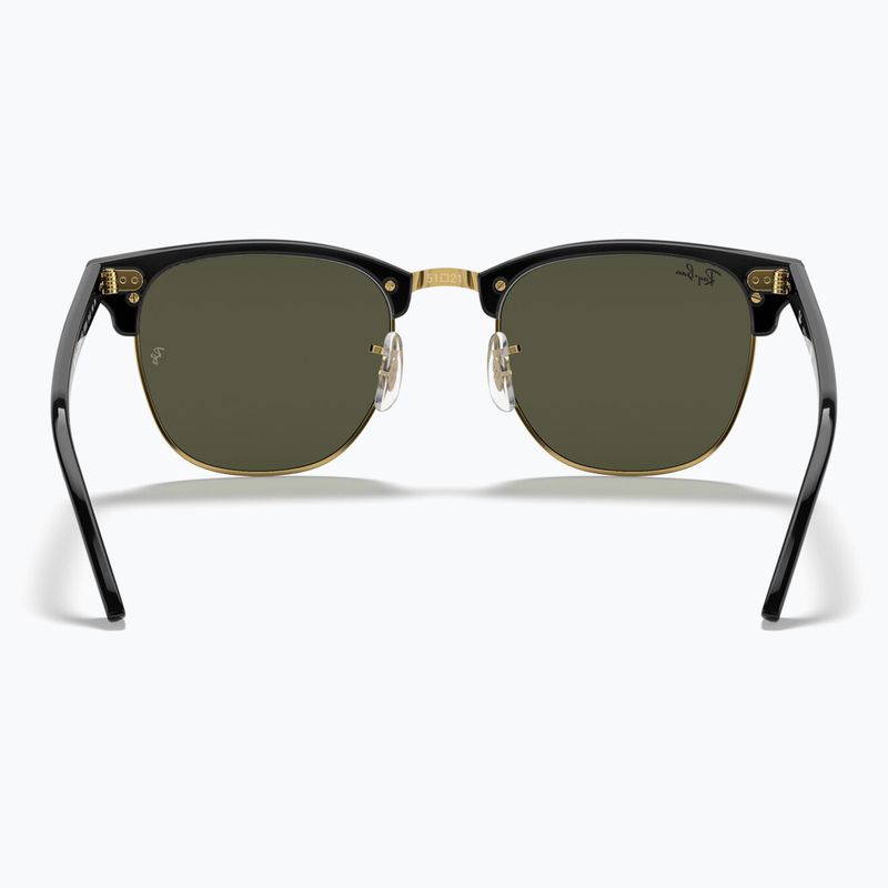 Ochelari de soare Ray-Ban Clubmaster Classic black/gold/green g-15 5