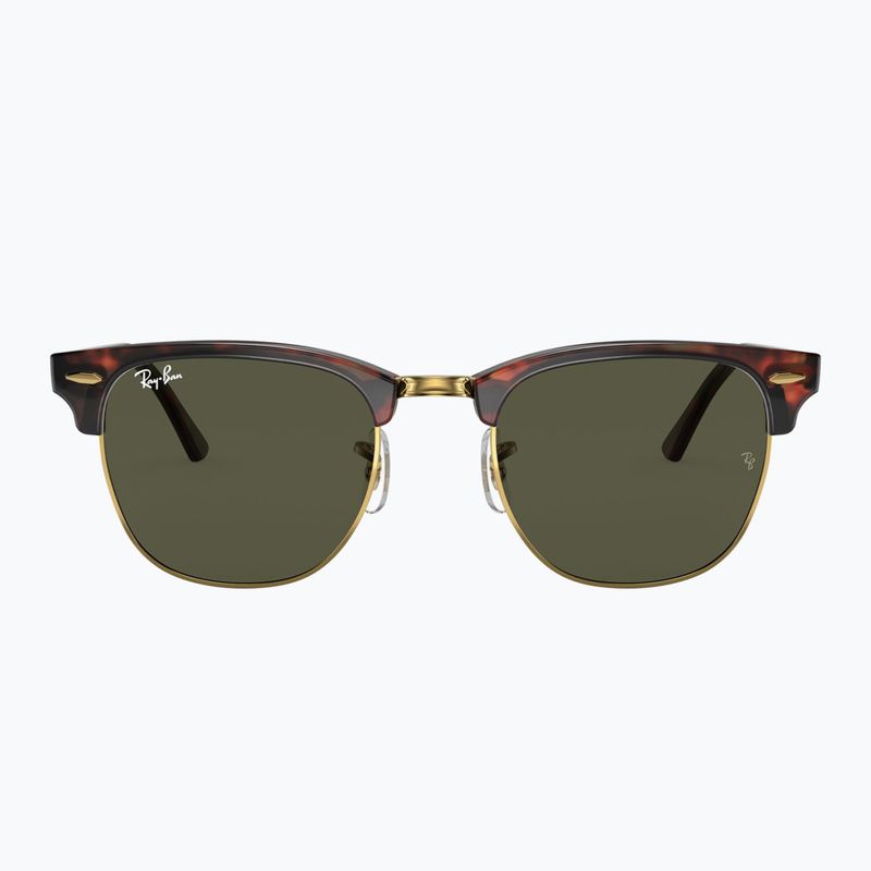 Ochelari de soare Ray-Ban Clubmaster Classic tortoiseshell/gold/green g-15 2