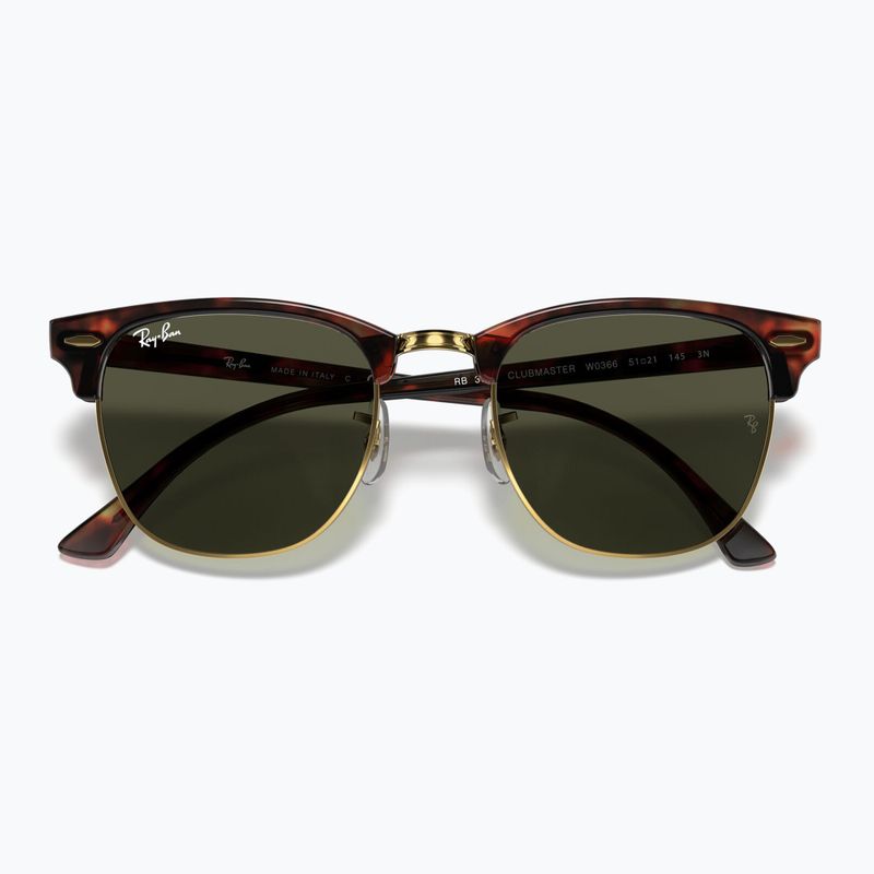 Ochelari de soare Ray-Ban Clubmaster Classic tortoiseshell/gold/green g-15 3