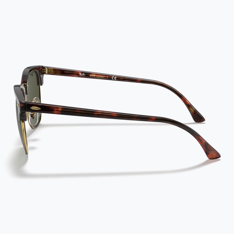 Ochelari de soare Ray-Ban Clubmaster Classic tortoiseshell/gold/green g-15 7