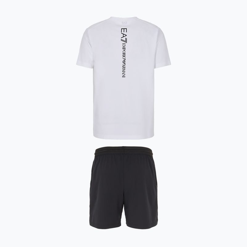 EA7 Emporio Armani Emporio Armani Ventus7 Travel set tricou + pantaloni scurți alb-negru 2