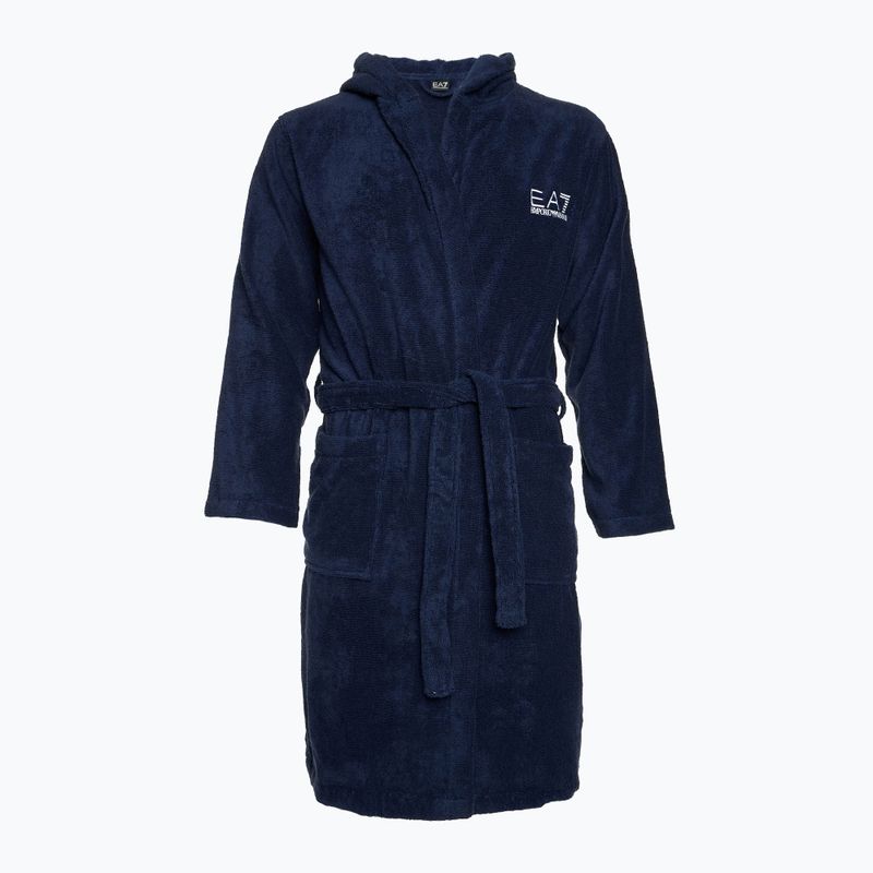 Halat de baie  EA7 Emporio Armani Water Sports Core blu navy/ bianco
