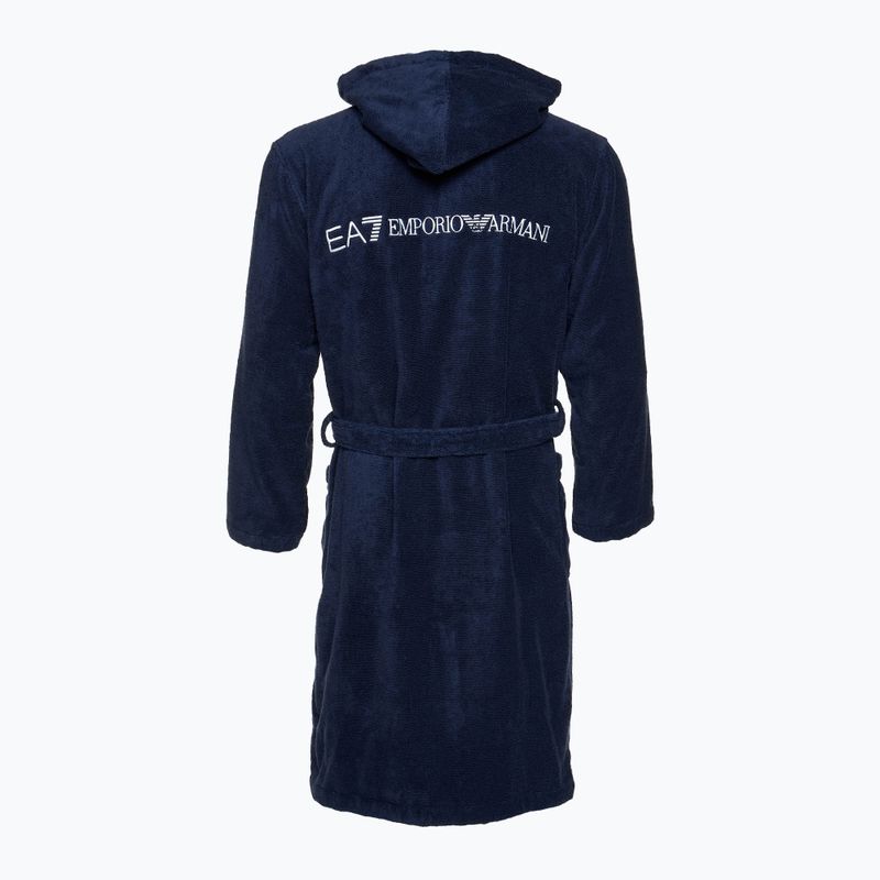 Halat de baie  EA7 Emporio Armani Water Sports Core blu navy/ bianco 2
