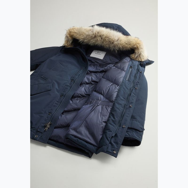 Geacă pentru bărbați Woolrich Polar High Collar Fur melton blue 6