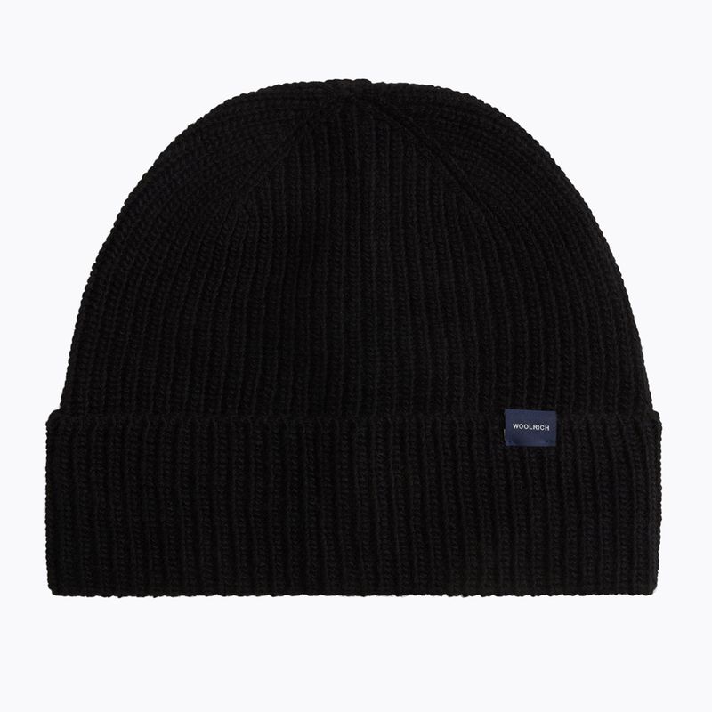 Căciulă de iarnă pentru bărbați Woolrich Knitted Ribbed Beanie black
