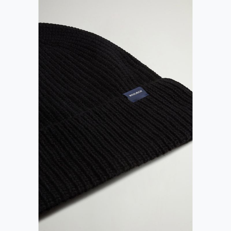 Căciulă de iarnă pentru bărbați Woolrich Knitted Ribbed Beanie black 3
