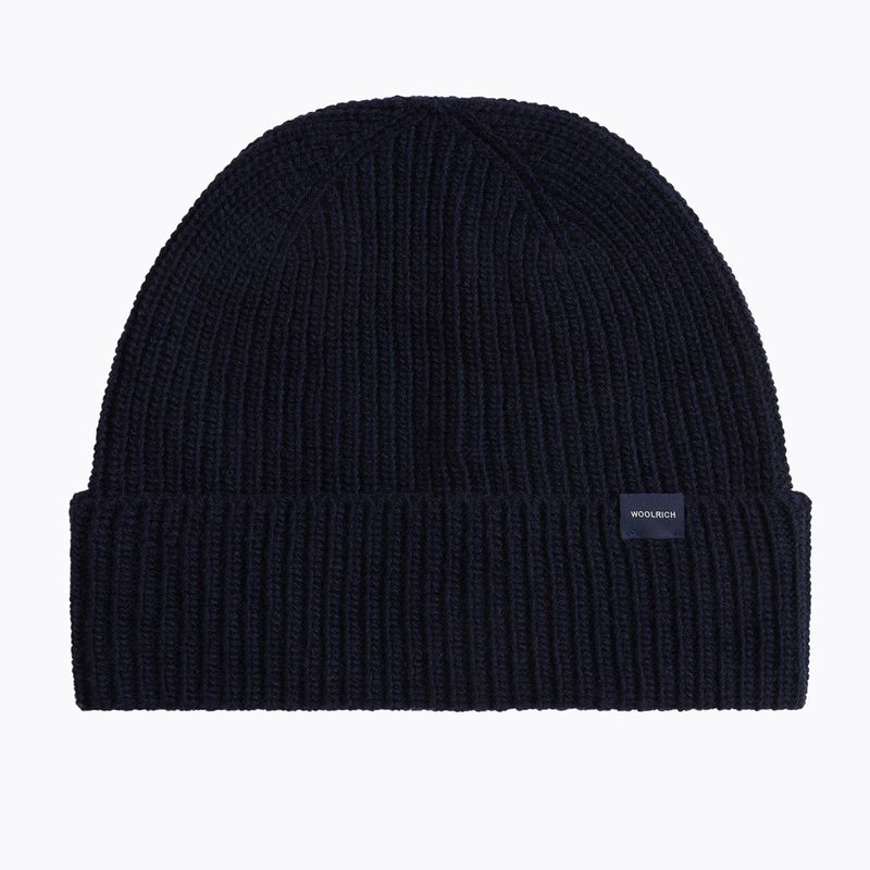 Căciulă de iarnă pentru bărbați Woolrich Knitted Ribbed Beanie melton blue