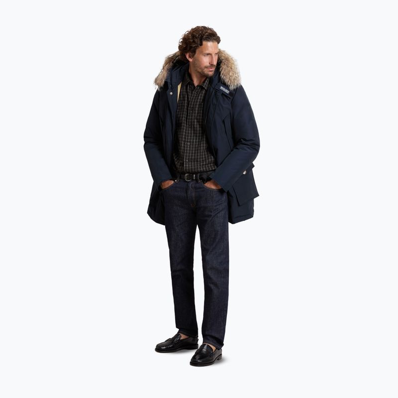 Palton căptușit pentru bărbați Woolrich Arctic Detachable Fur Parka melton blue 2