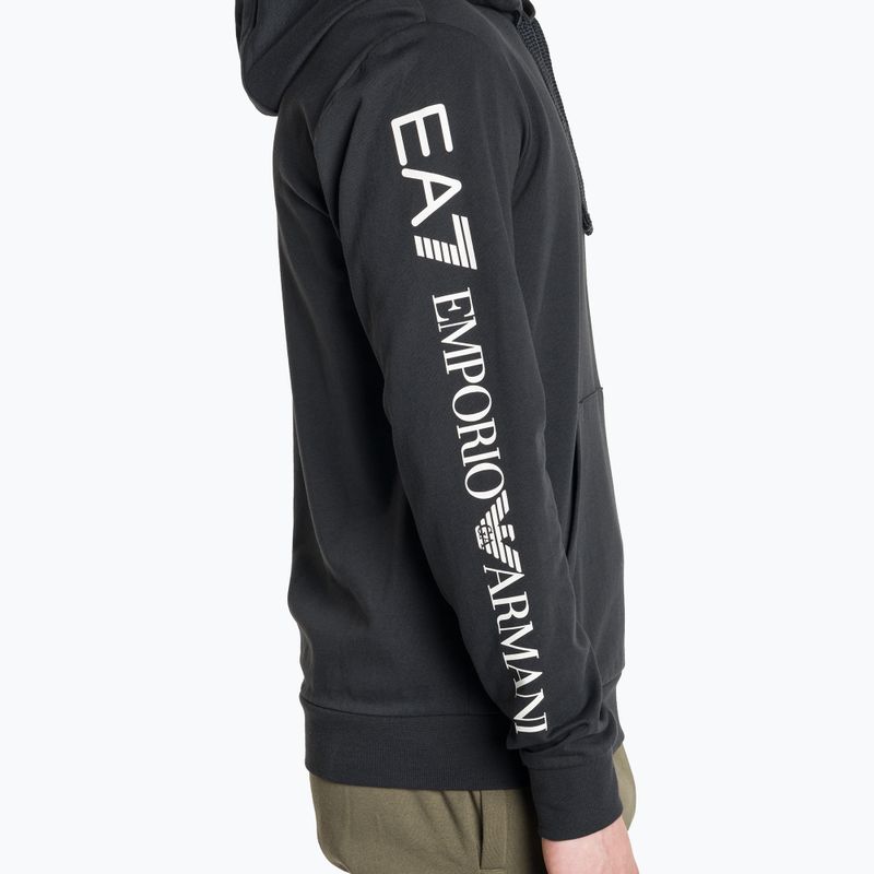 EA7 Emporio Armani Emporio Armani Train Logo Series Hoodie Extended Logo Coft blu noapte albastră/albastră cu logo-ul bluză de bărbați 4