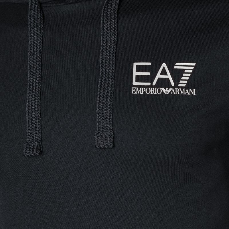 EA7 Emporio Armani Emporio Armani Train Logo Series Hoodie Extended Logo Coft blu noapte albastră/albastră cu logo-ul bluză de bărbați 7