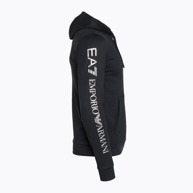EA7 Emporio Armani Emporio Armani Train Logo Series Hoodie Extended Logo Coft blu noapte albastră/albastră cu logo-ul bluză de bărbați 8