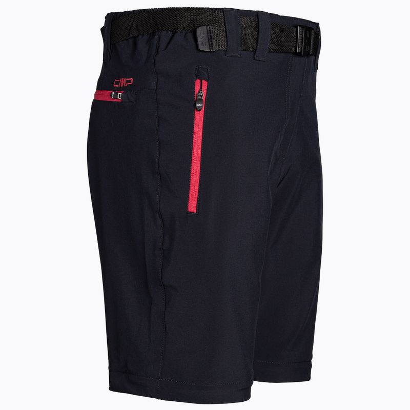 Pantaloni de trekking pentru femei CMP Zip Off 05UG negru/roz 3T51446/05UG/D34 3