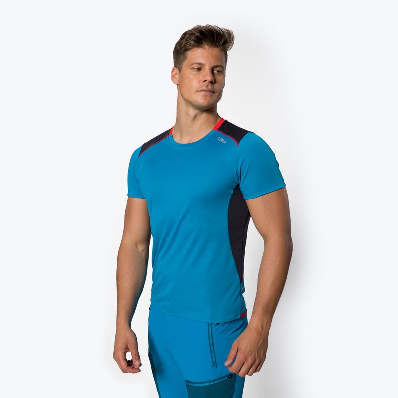 Tricou de trekking pentru bărbați CMP L854 albastru 3C89477T/L854/48