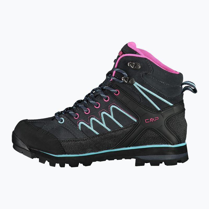 Încălțăminte de trekking pentru femei CMP Moon Mid WP antracite/acqua 10