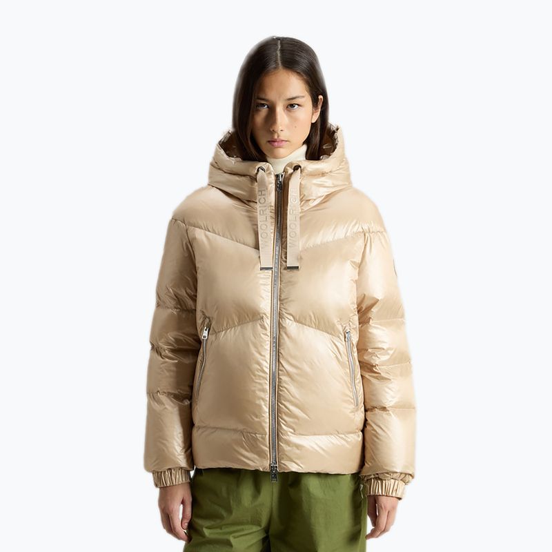 Geacă pentru femei  Woolrich Aliquippa Short Puffer oxford tan