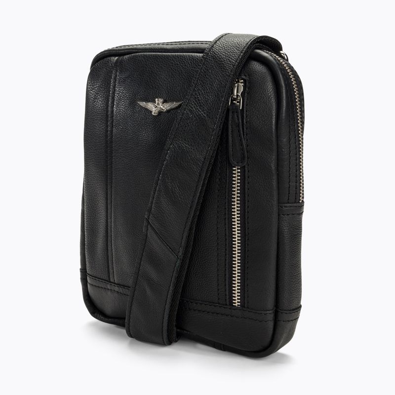 Borsetă pentru bărbați Aeronautica Militare Leather Shoulder black 2