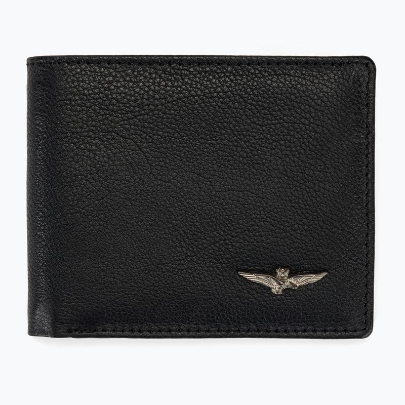 Portofel pentru bărbați Aeronautica Militare Leather With Turreted Eagle black 2