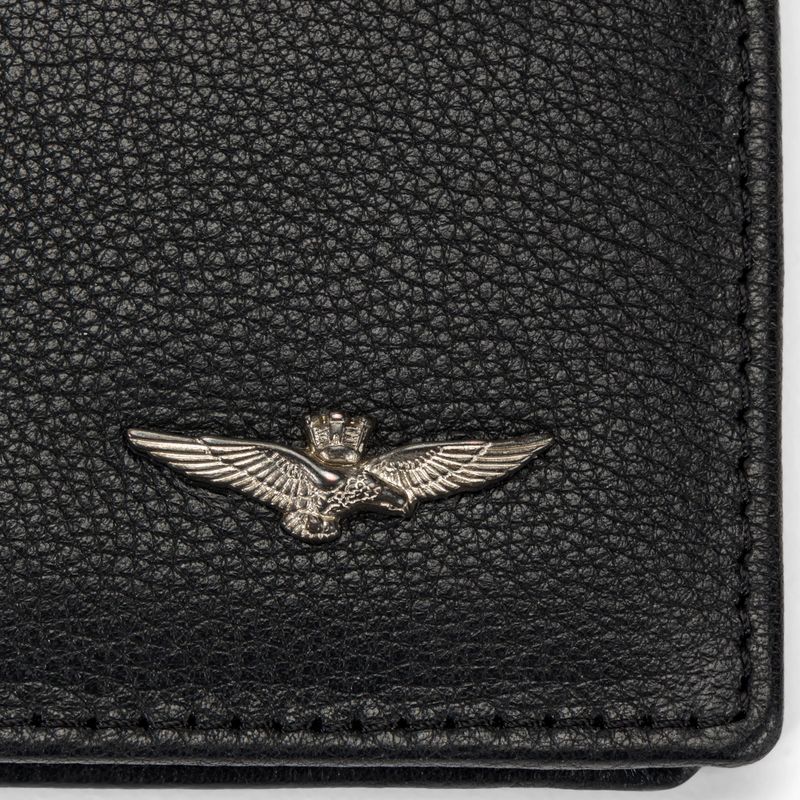 Portofel pentru bărbați Aeronautica Militare Leather With Turreted Eagle black 4