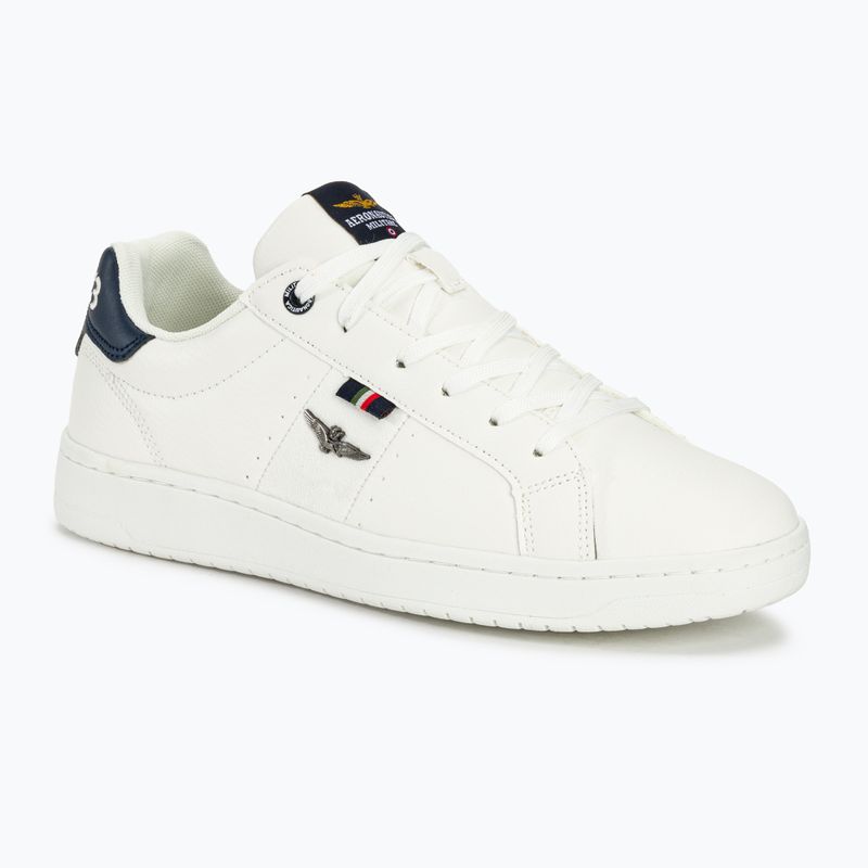 Încălțăminte pentru bărbați Aeronautica Militare Eco Leather With Eagle off white