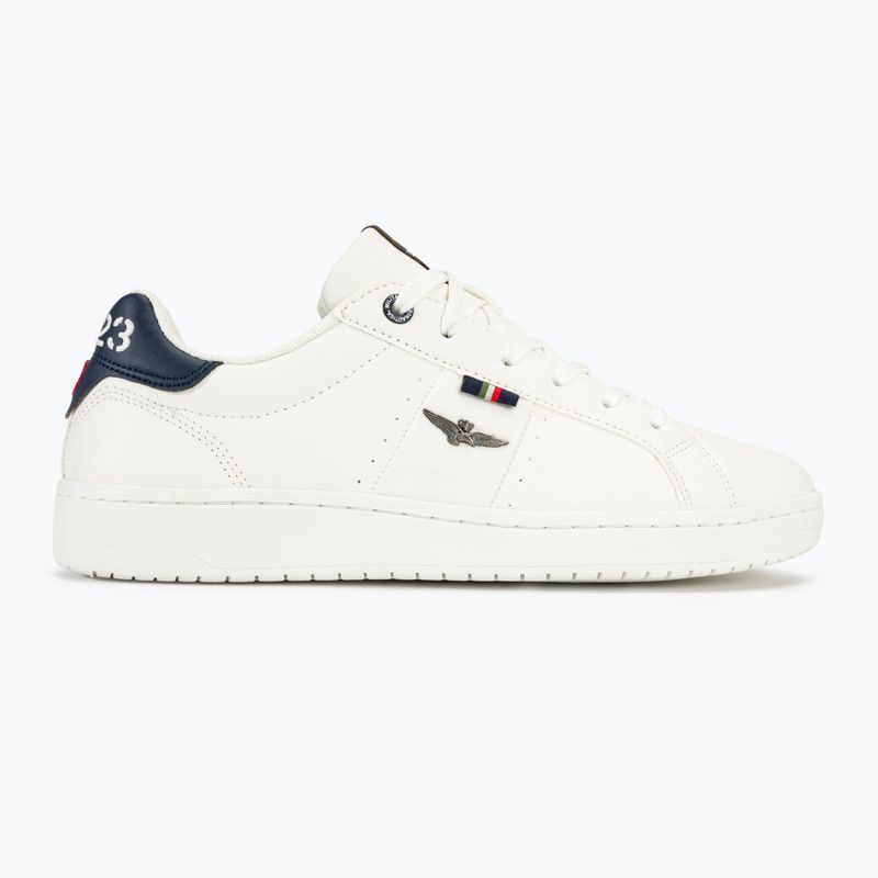 Încălțăminte pentru bărbați Aeronautica Militare Eco Leather With Eagle off white 2