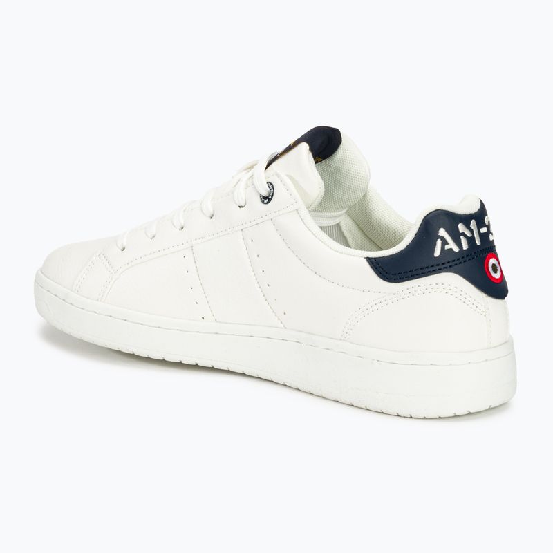 Încălțăminte pentru bărbați Aeronautica Militare Eco Leather With Eagle off white 3