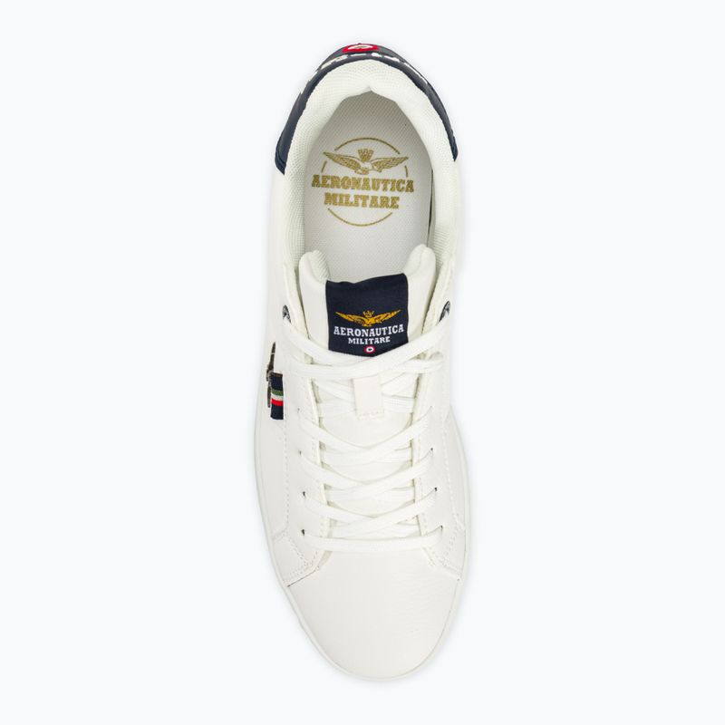 Încălțăminte pentru bărbați Aeronautica Militare Eco Leather With Eagle off white 5