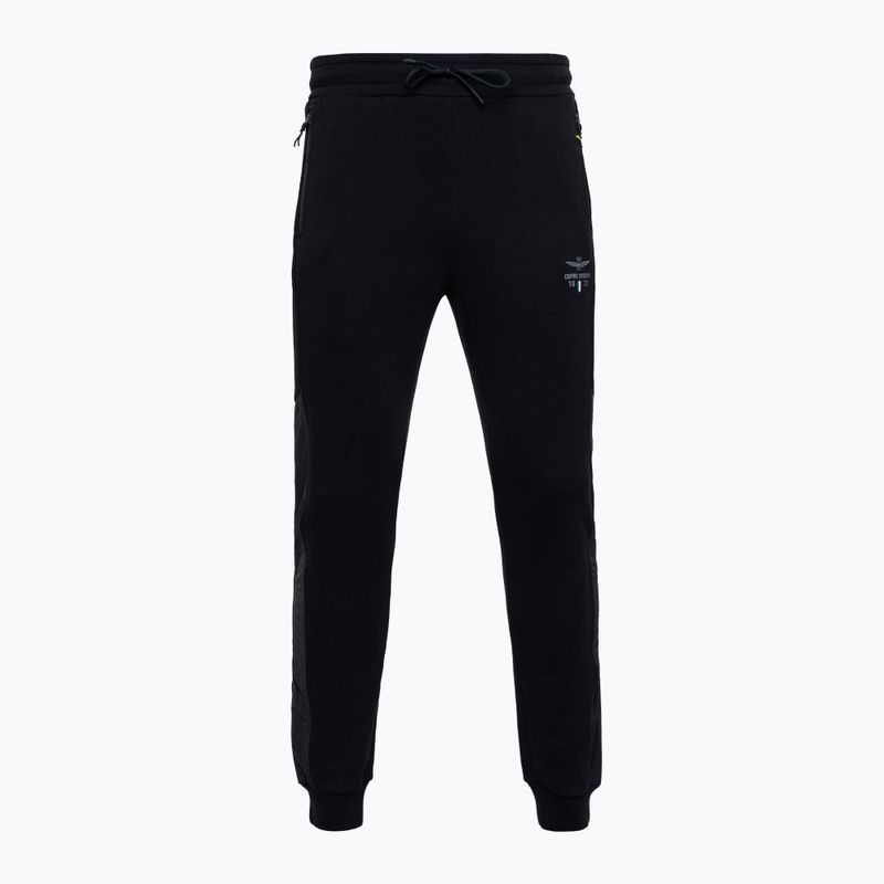 Pantaloni pentru bărbați Aeronautica Militare Sport jet black 9F565