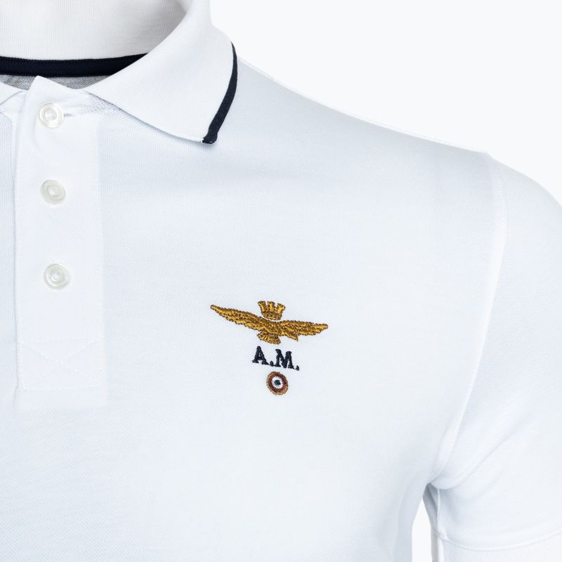 Tricou polo pentru bărbați Aeronautica Militare Essential off white 3