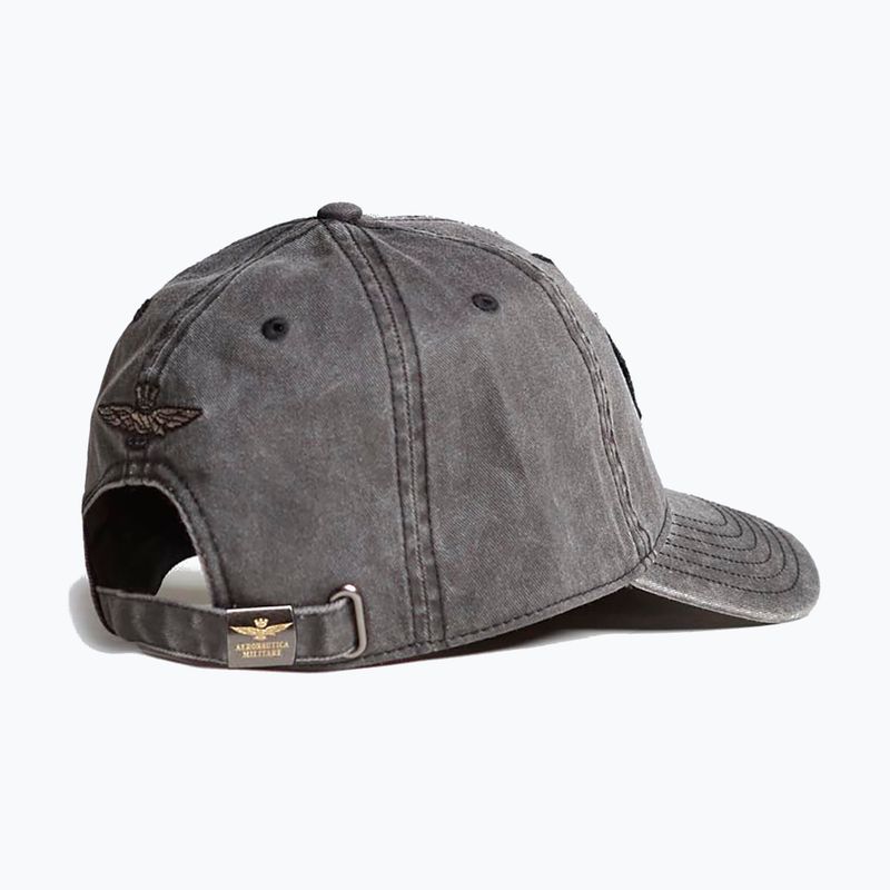 Bărbați Aeronautica Militare baseball cap 251HA1211CT2476 negru spălat 2
