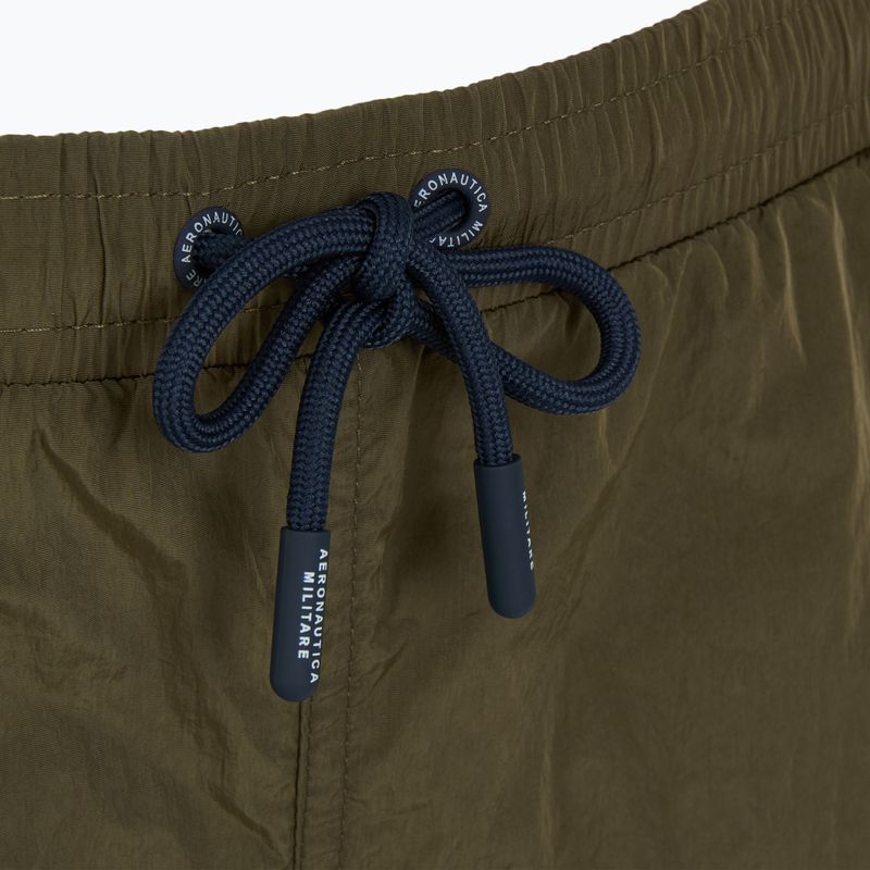 Pantaloni scurți de baie pentru bărbați Aeronautica Militare 251BW224CT3538 olive militar 6
