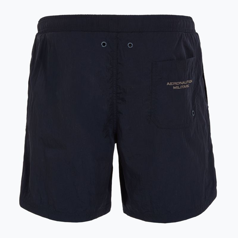 Pantaloni scurți de baie bărbați Aeronautica Militare 251BW224CT3538 blu navy 2