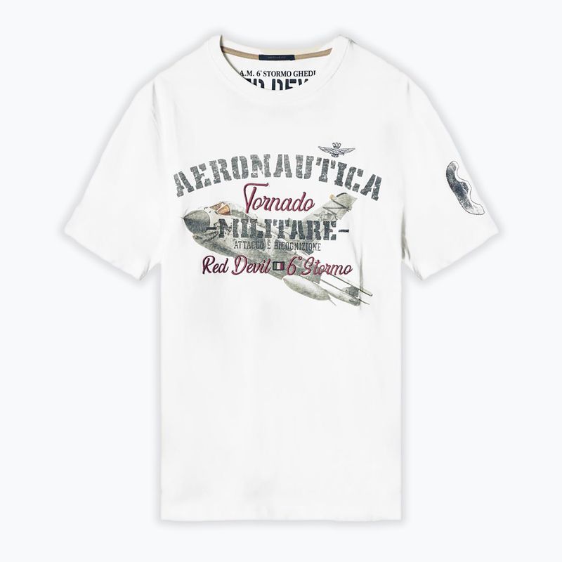 Tricou pentru bărbați Aeronautica Militare Tornado  milk white