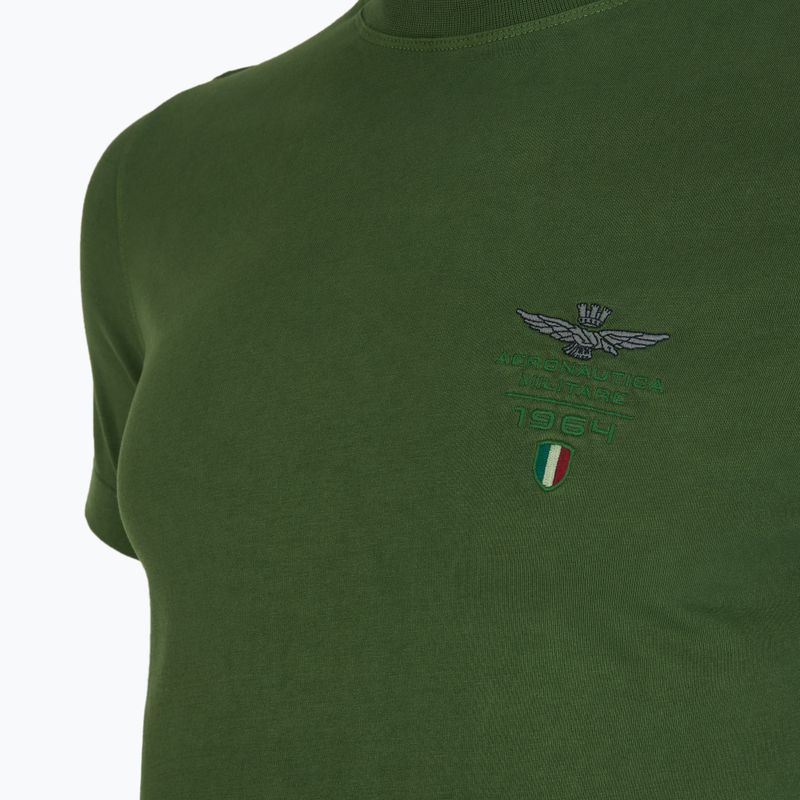 Tricou pentru bărbați Aeronautica Militare 251TS2377J633 forest green washed 3