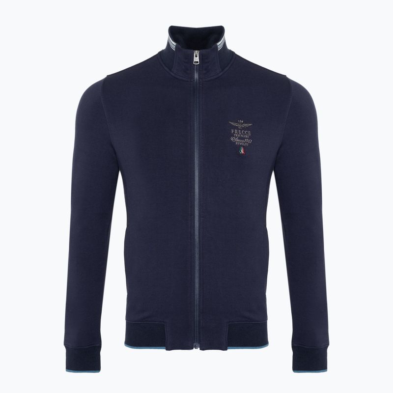 Hanorac pentru bărbați Aeronautica Militare Essential Full Zip blue navy