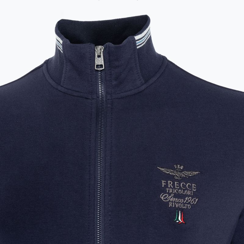 Hanorac pentru bărbați Aeronautica Militare Essential Full Zip blue navy 3