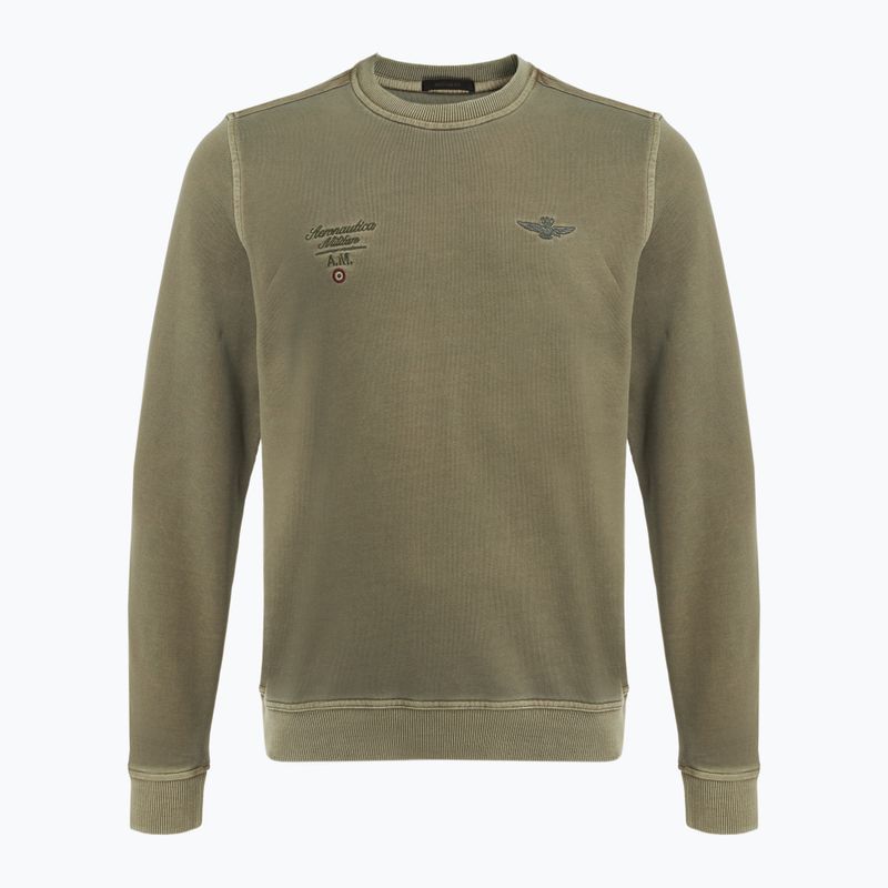 Tricou bărbătesc Aeronautica Militare Girocollo military olive washed