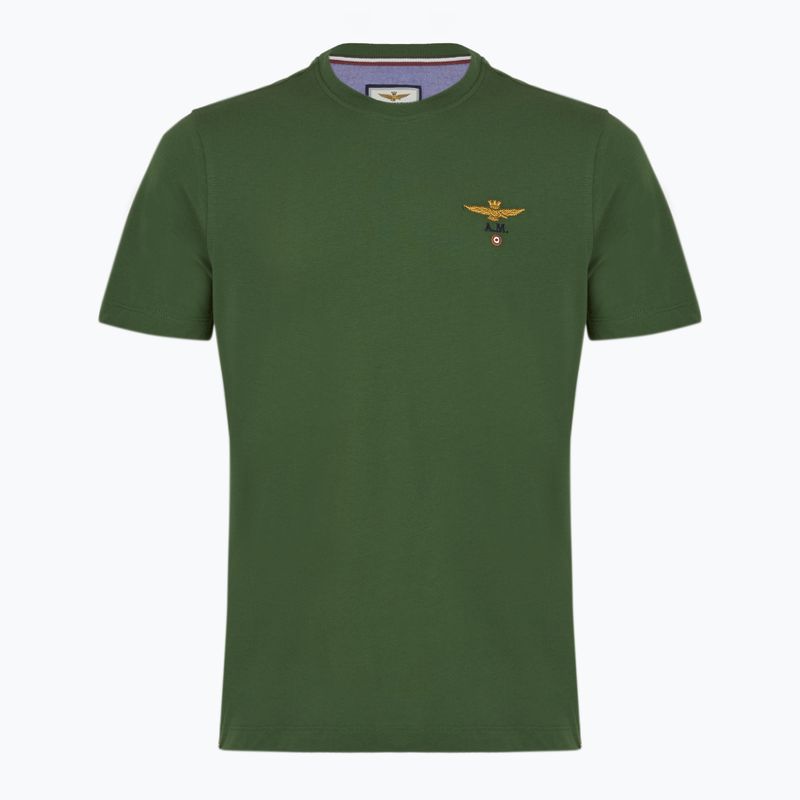 Tricou bărbați Aeronautica Militare Essential verde pădure