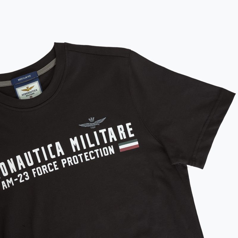 Tricou negru pentru bărbați Aeronautica Militare Heritage jet 3