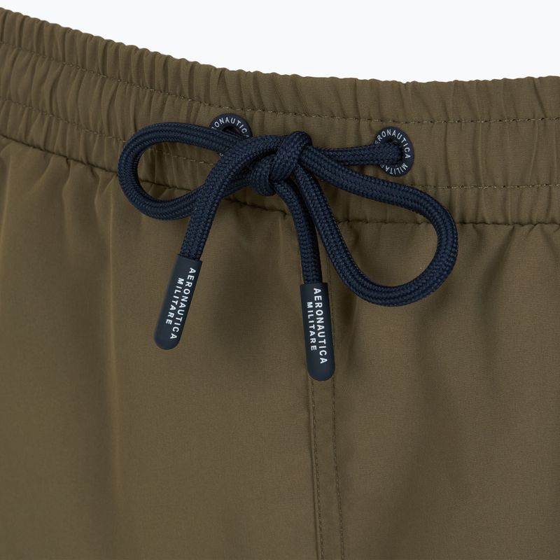 Pantaloni scurți de baie pentru bărbați Aeronautica Militare 251BW223CT2967 olive militar 4