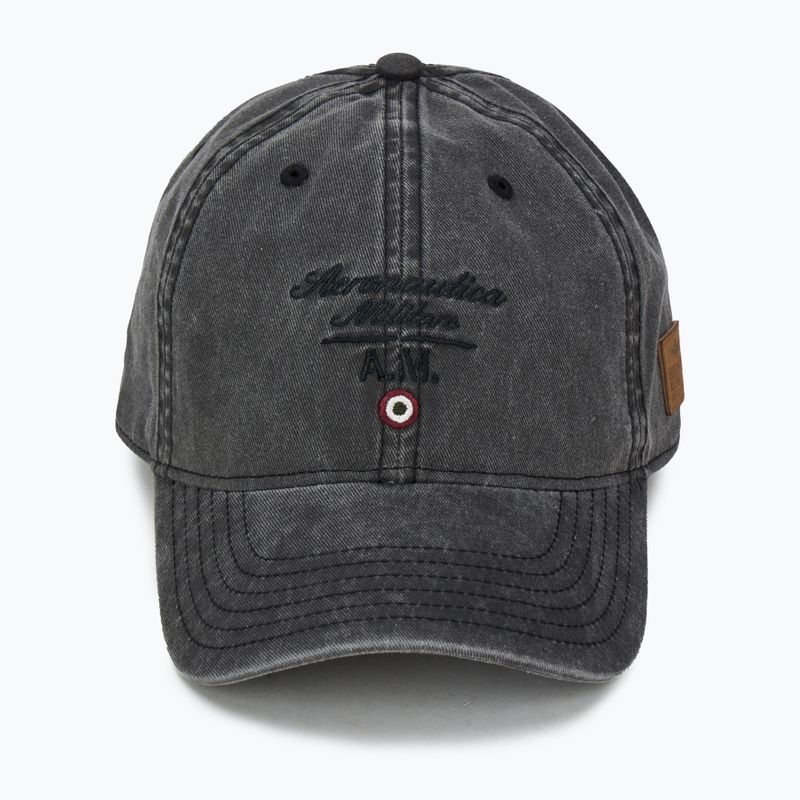 Bărbați Aeronautica Militare baseball cap 251HA1204CT2476 negru spălat 2