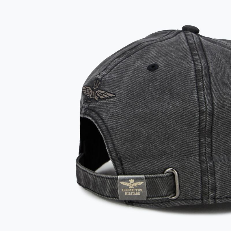 Bărbați Aeronautica Militare baseball cap 251HA1204CT2476 negru spălat 4