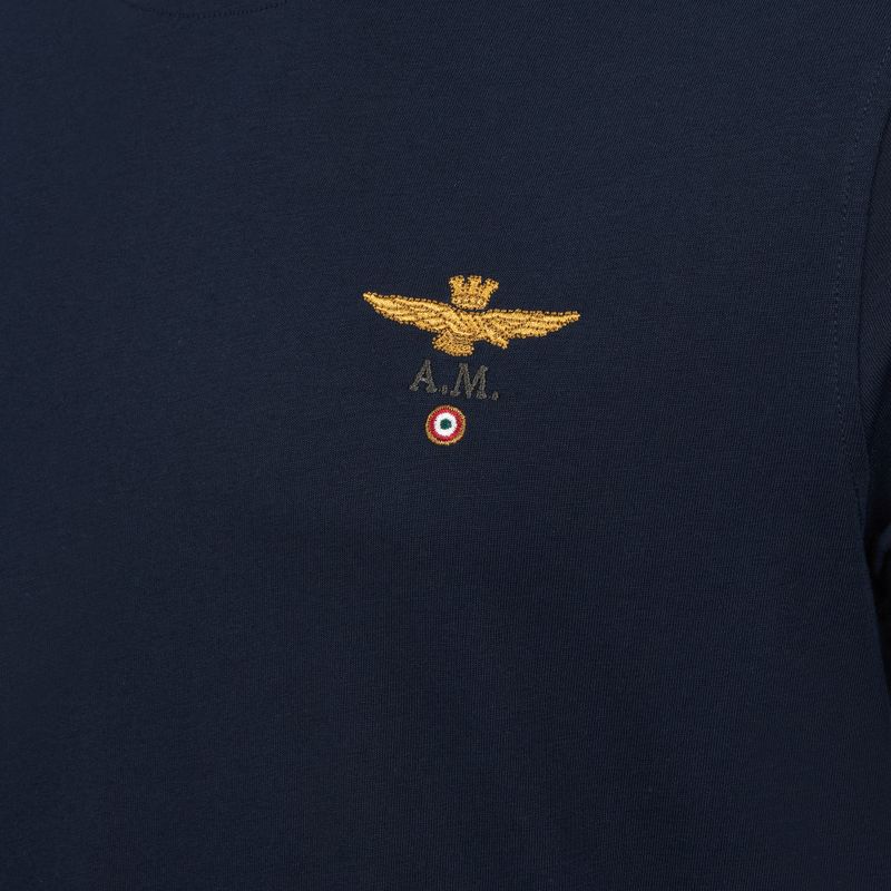Tricou pentru bărbați Aeronautica Militare 252TS1580UJ00372 Basic Crewneck blu navy 3