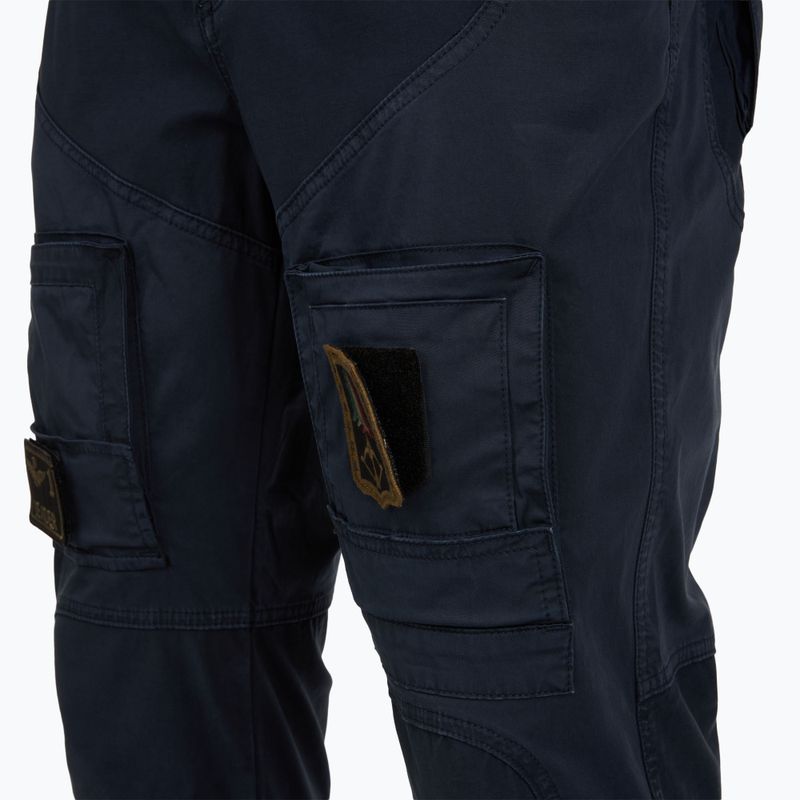 Pantaloni pentru bărbați Aeronautica Militare 252PA1387UCT01493 Iconic Anti-G blu navy 3