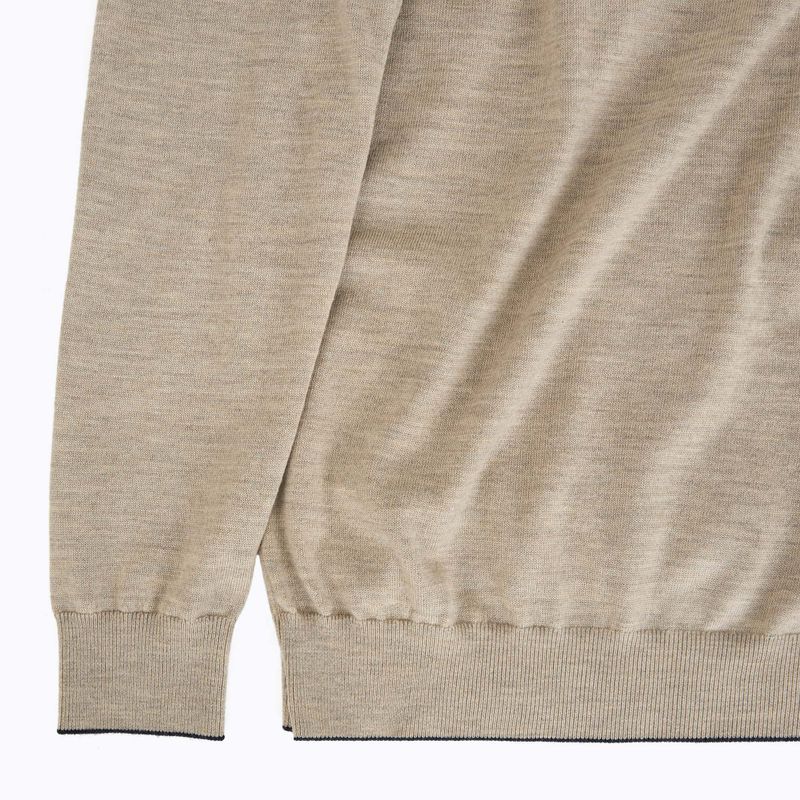 Pulover pentru bărbați Aeronautica Militare 1/2 Zip sand melange 3