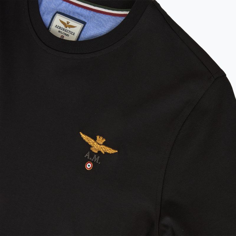 Tricou pentru bărbați  Aeronautica Militare 252TS1580UJ00372 Basic Crewneck jet black 3