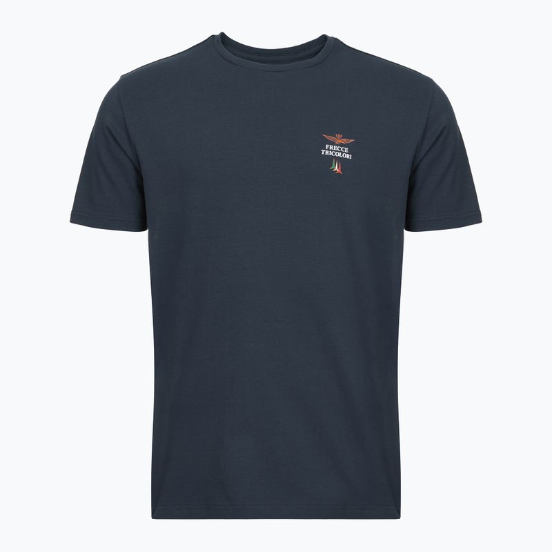 Tricou pentru bărbați Aeronautica Militare AM1UTI005 cu guler rotund blue